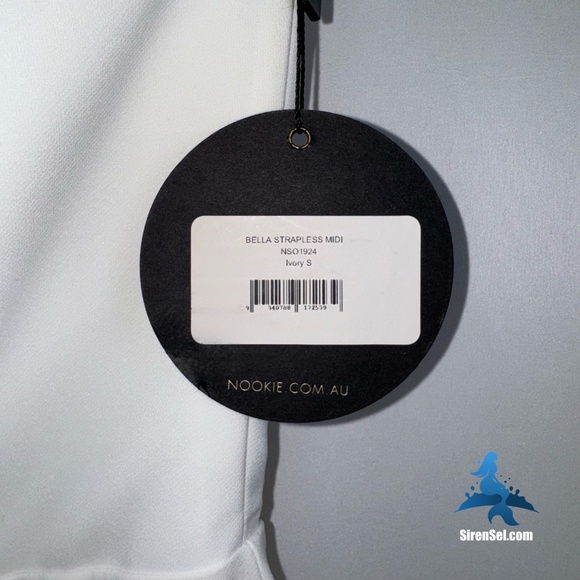 1116 NWT Nookie Bella Strapless Midi Dress - Size S - Ivory - Picture 11 of 13